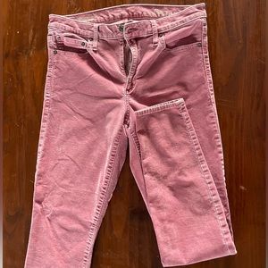 Gap Corduroy pink true skinny 31 reg pants